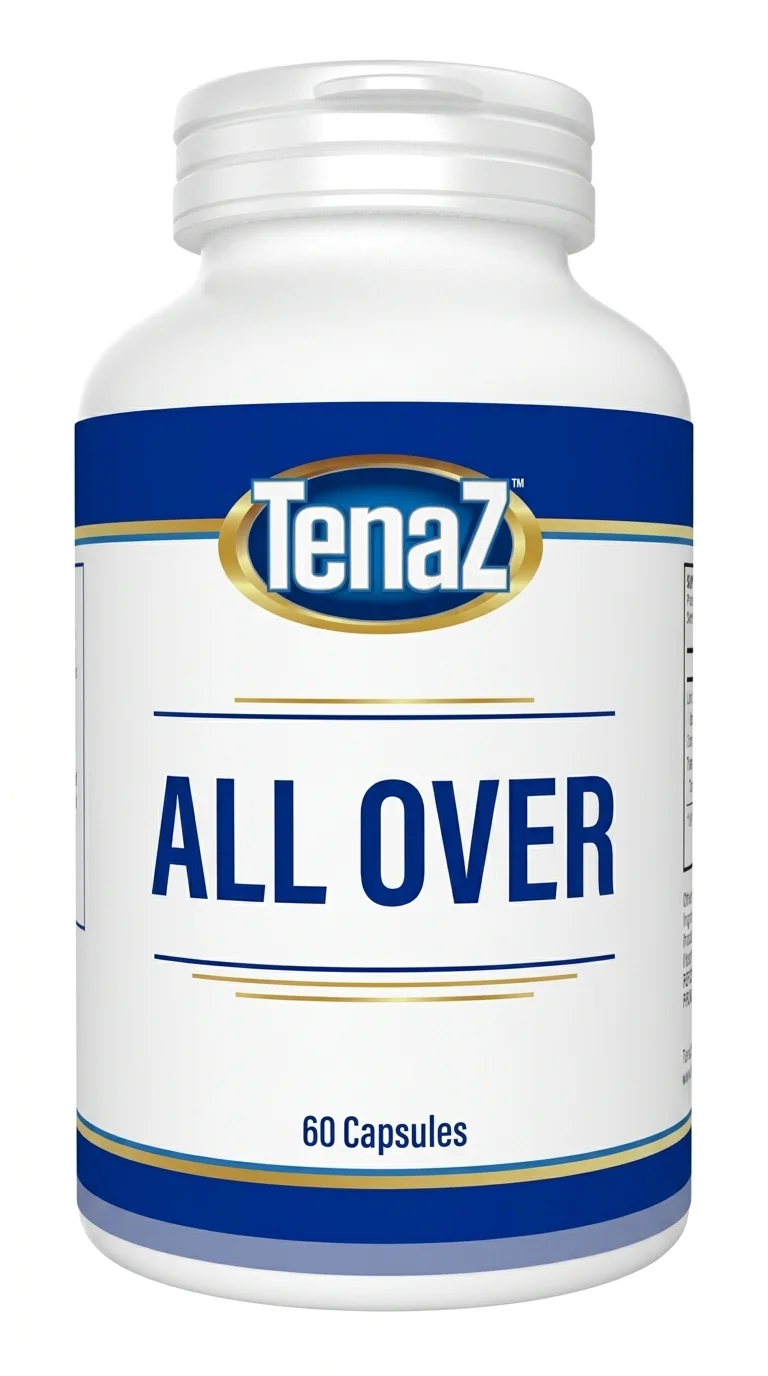 TenaZ All Over metabolism support supplement capsules bottle