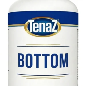 TenaZ Bottom lower-body wellness supplement, white 60-capsule bottle with blue and white TenaZ label